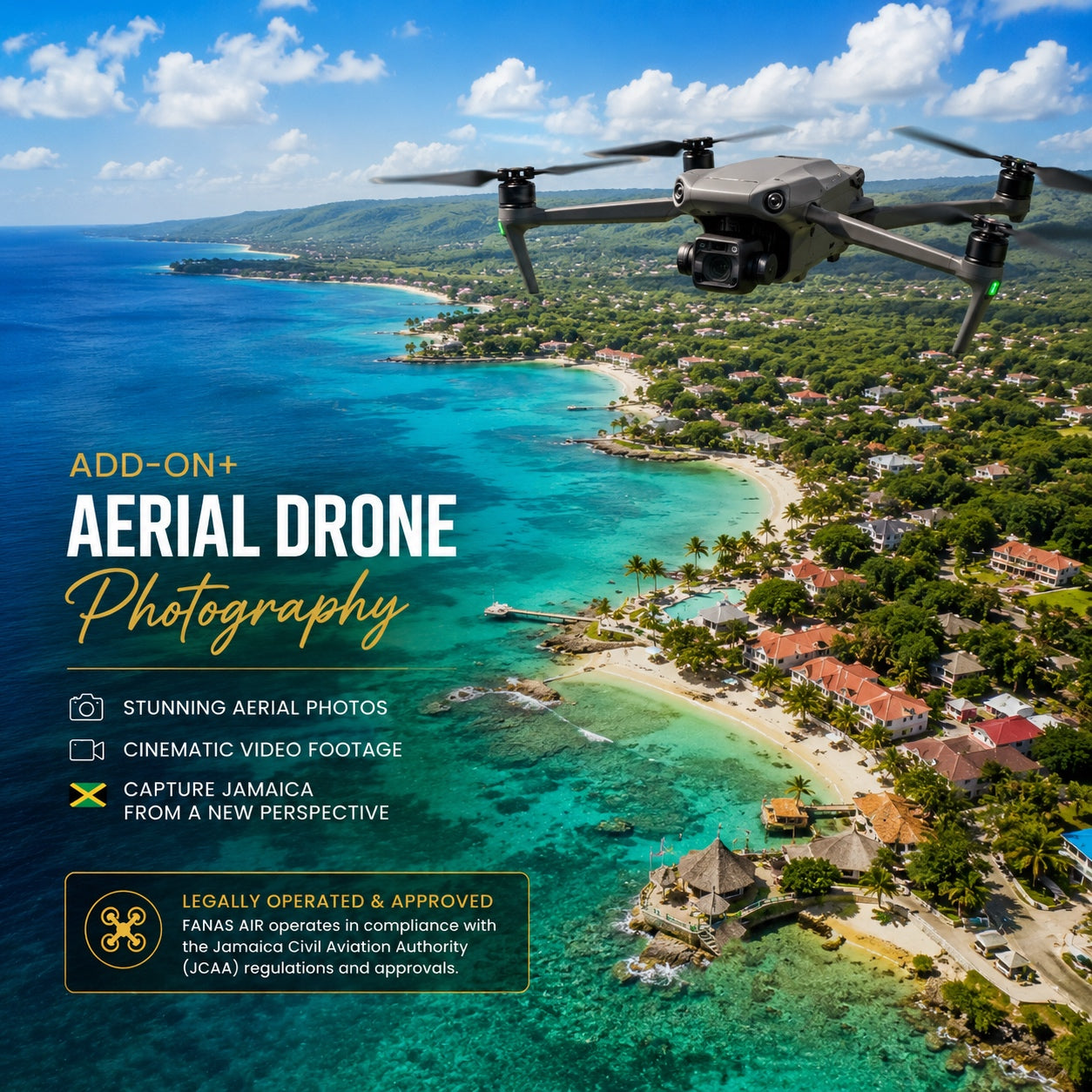 ADD-ON: CUSTOM AERIAL DRONE PHOTOGRAPHY 🚁✨🇯🇲