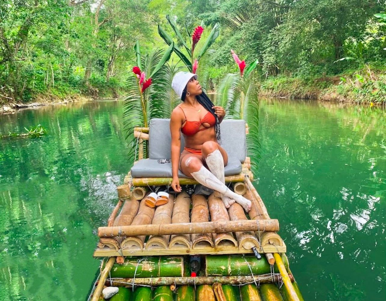 2- IN-1 Bamboo Rafting + Luxury Clear Kayak (All prices are per person. Free Transportation for groups of 2 or more.)