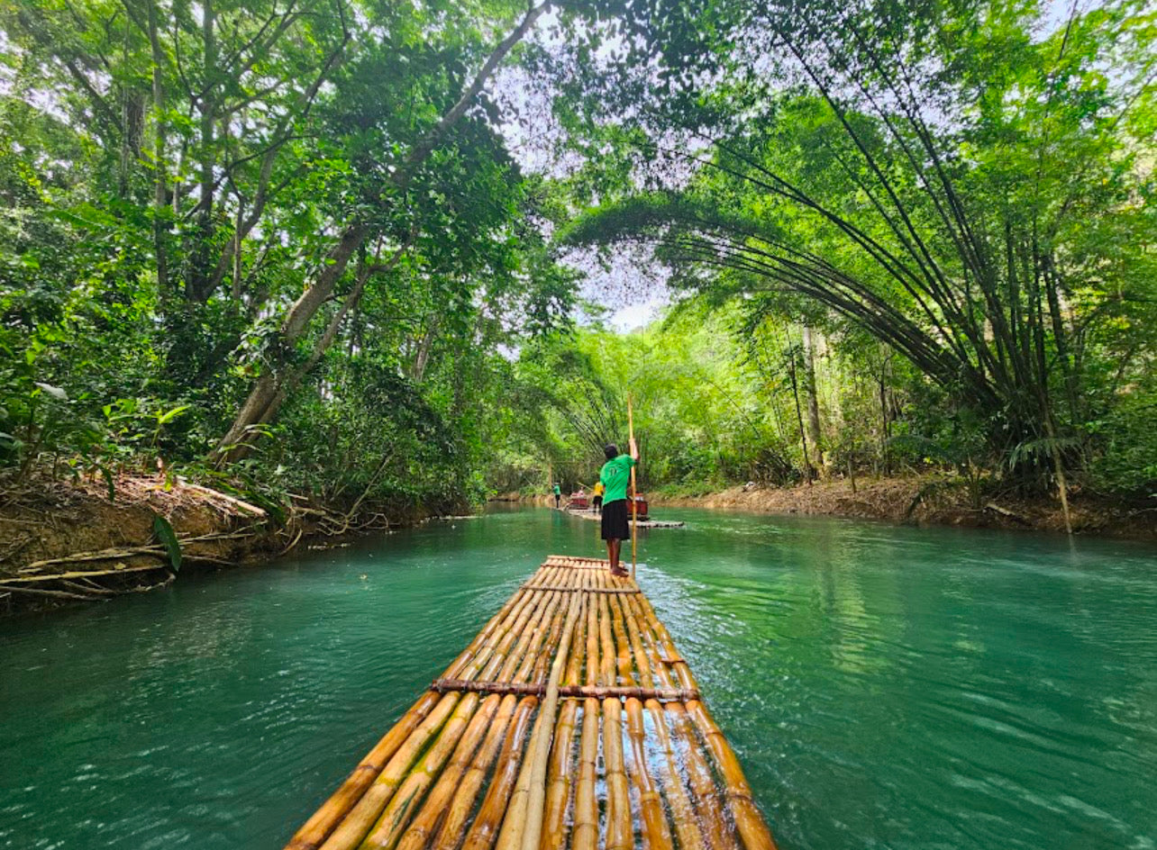 2- IN-1 Bamboo Rafting + Luxury Clear Kayak (All prices are per person. Free Transportation for groups of 2 or more.)